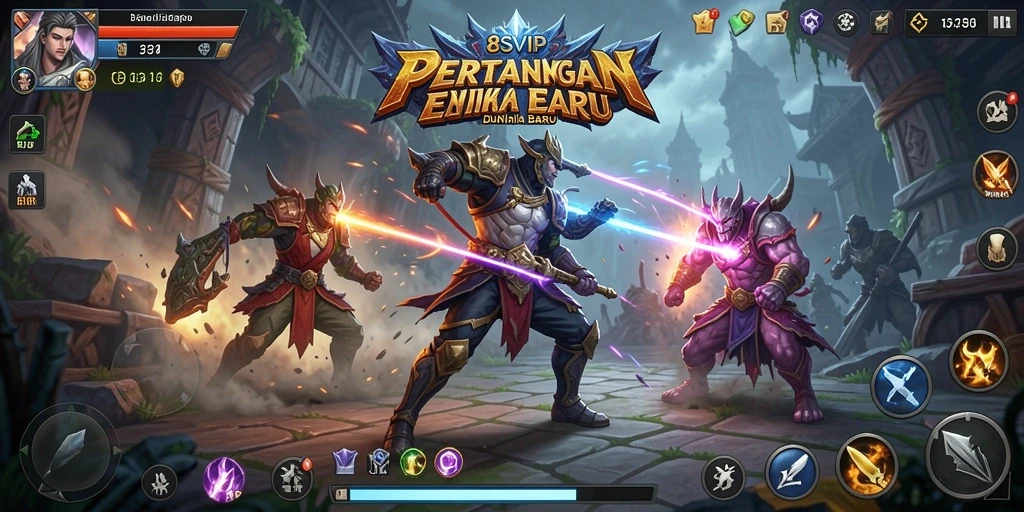Tampilan pertarungan intens di arena 8SVIP yang penuh aksi.