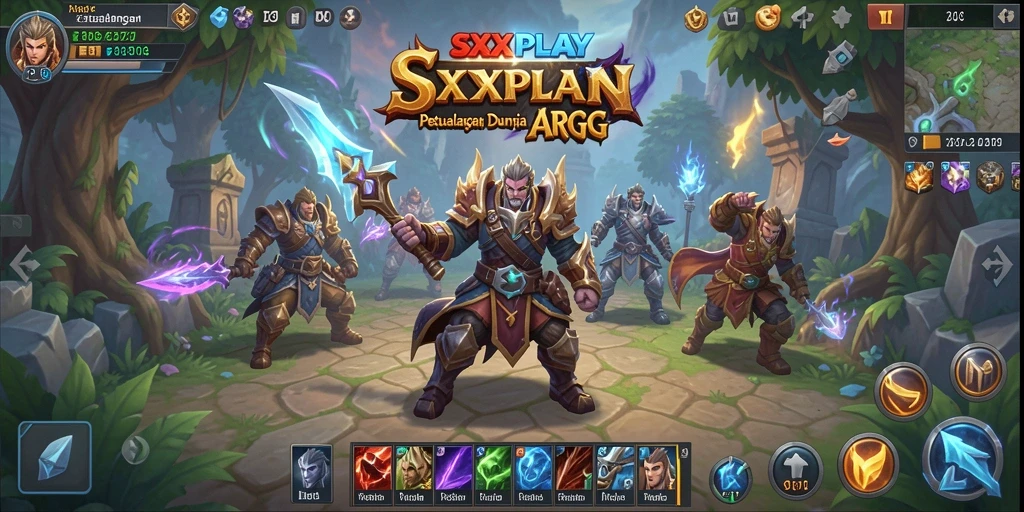 Tangkapan layar gameplay SXXPLAY yang menunjukkan aksi pertempuran mendebarkan dalam dunia ARPG.